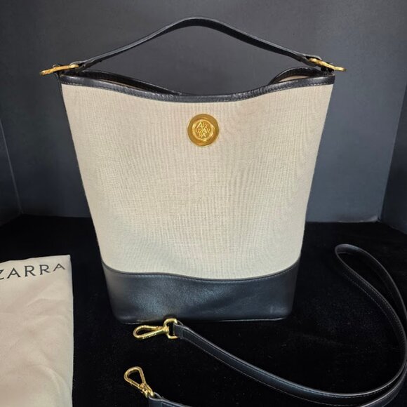 NWOT Altuzarra North South Leather/Canvas Bucket Bag - Picture 1 of 14